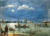 Fishermen by Moonlight by Hendrick Avercamp